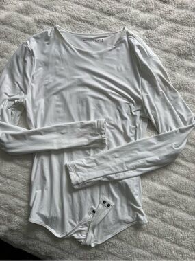 Abercrombie & Fitch cotton blend Long Sleeve Snap Bodysuit